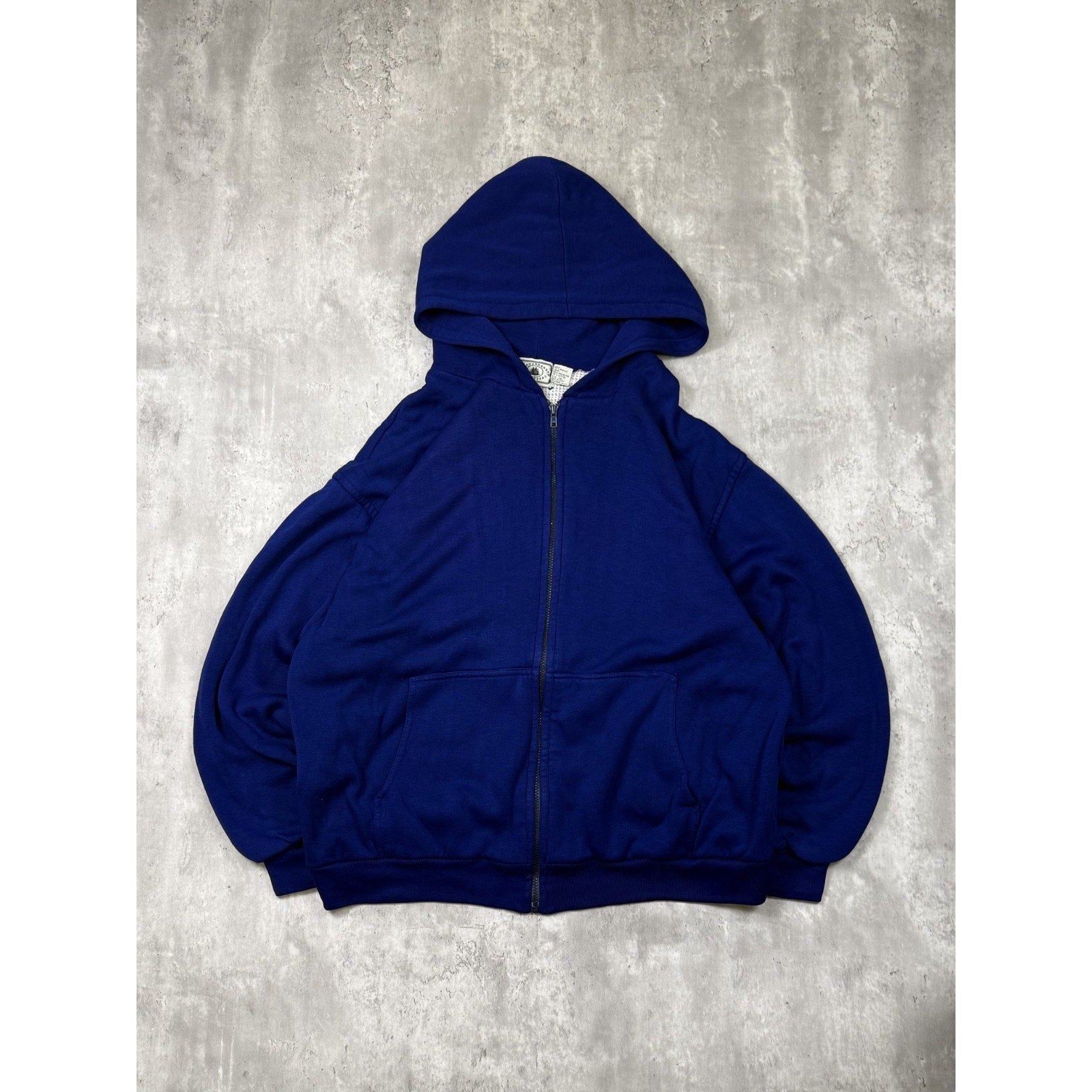 VTG 80s Grand Banks Outfitters Thermal Lined Full Zip Hooded Sweatshirt Size 2XL