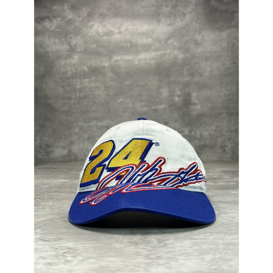 Vintage 90s Jeff Gordon #24 Nascar Racing Embroidered Spellout Snapback Hat OSFA