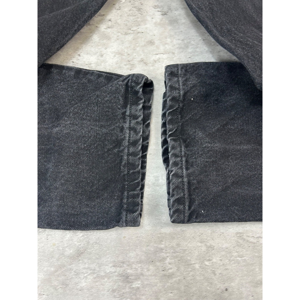 Vintage 90s Rustler Black Denim Straight Leg Pants Size 33