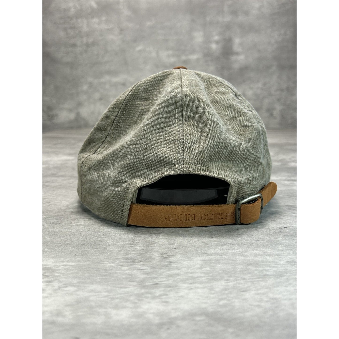 Vintage 90s John Deere Tractors Embroidered Spellout Strapback Hat OSFA