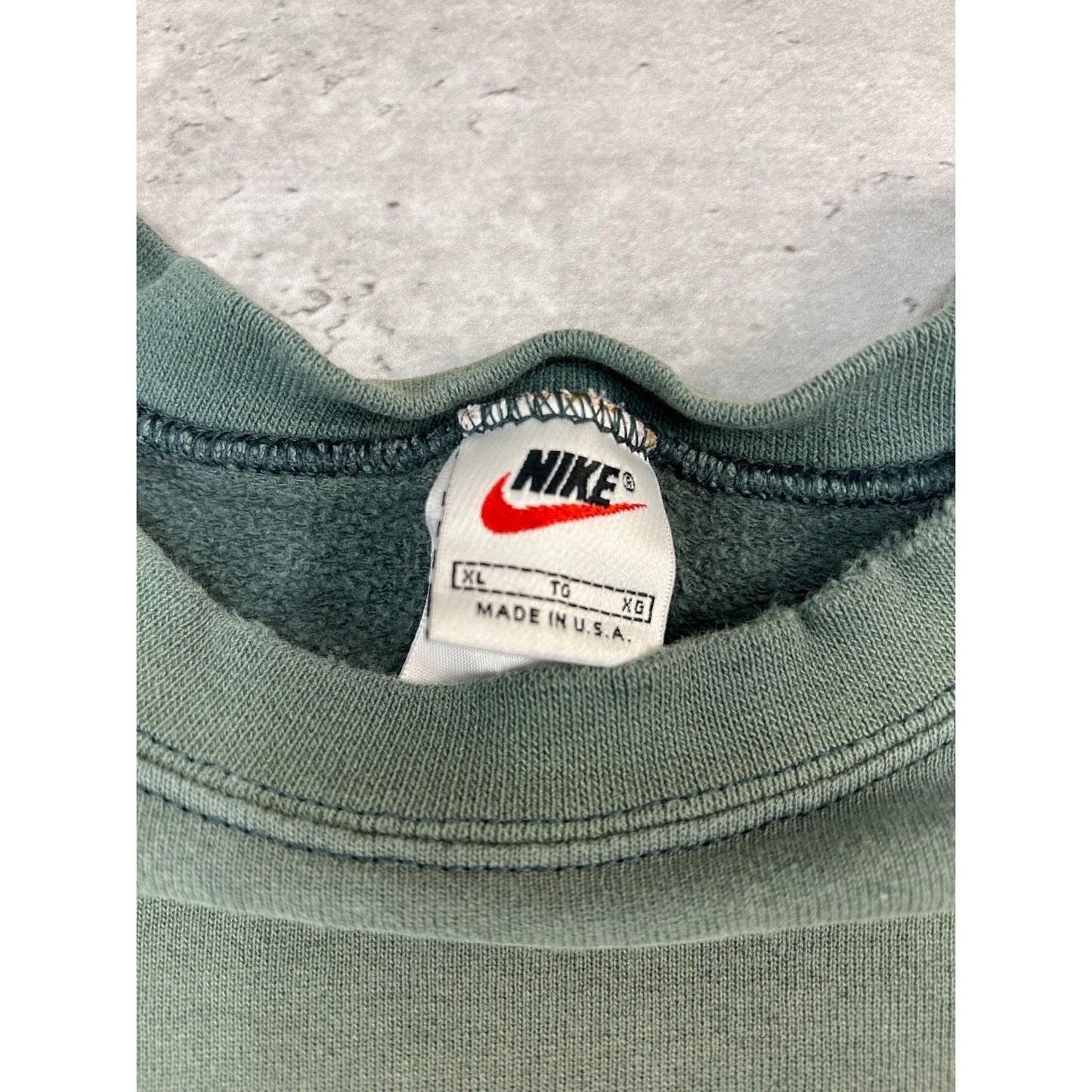 Vintage 90s Nike Tonal Embroidered Mini Swoosh Crewneck Sweatshirt Size XL