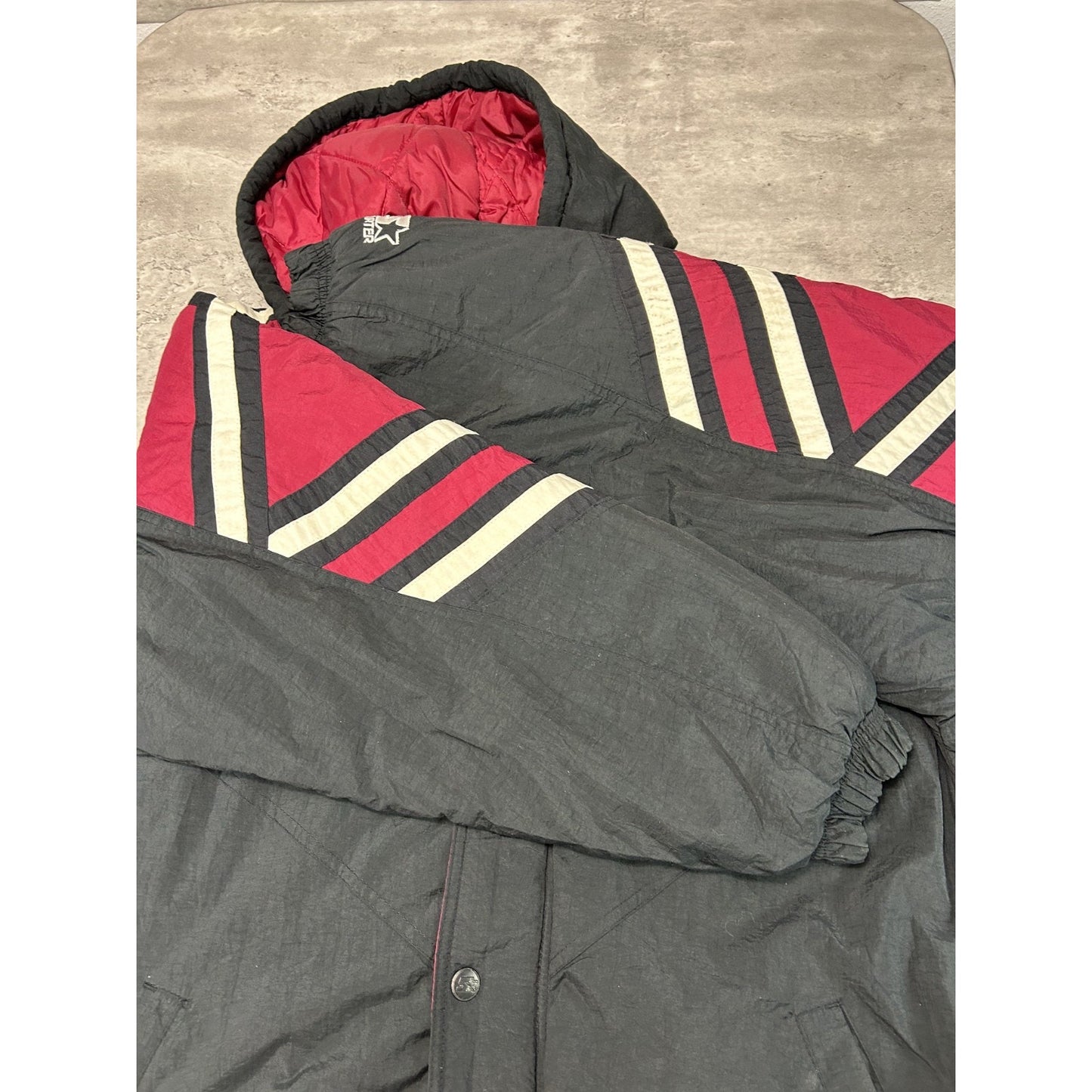 Vintage 1996 Hamilton Tiger Cats CFL Grey Cup Insulated Starter Jacket Sz Large