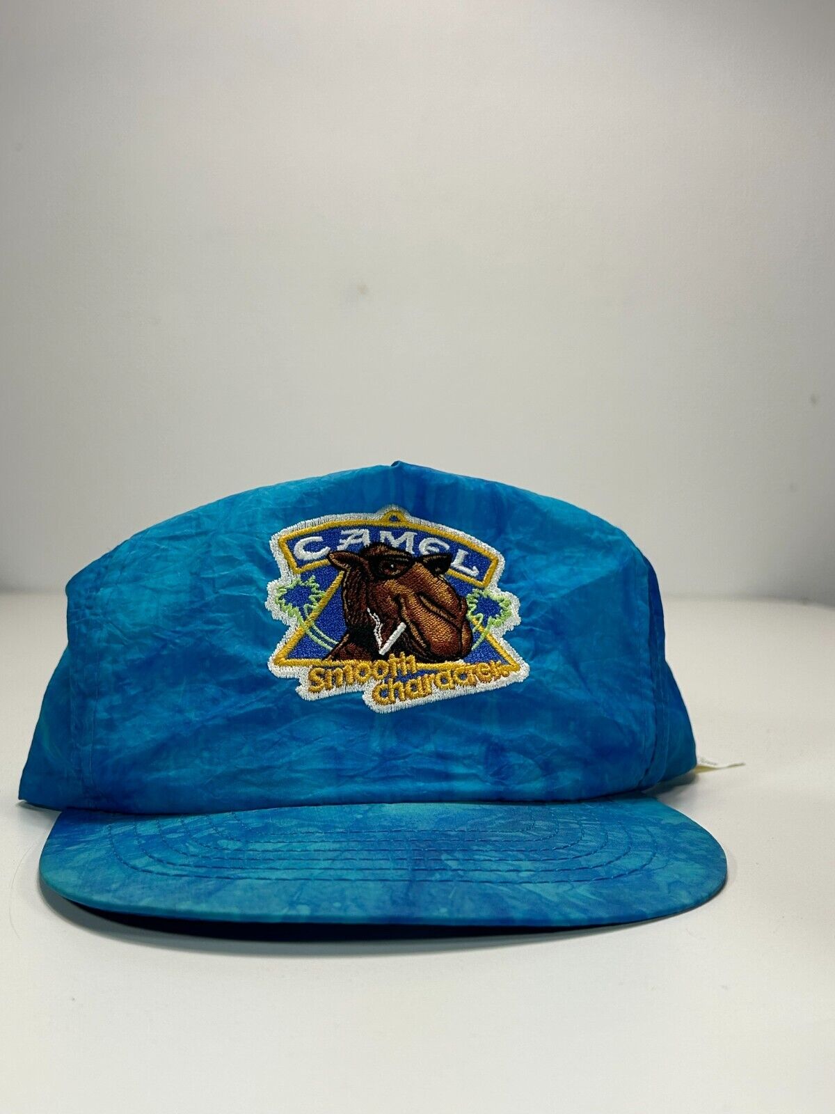 Vintage 90s Camel Smooth Character Embroidered Patch Tye Dye Snapback Hat OSFA