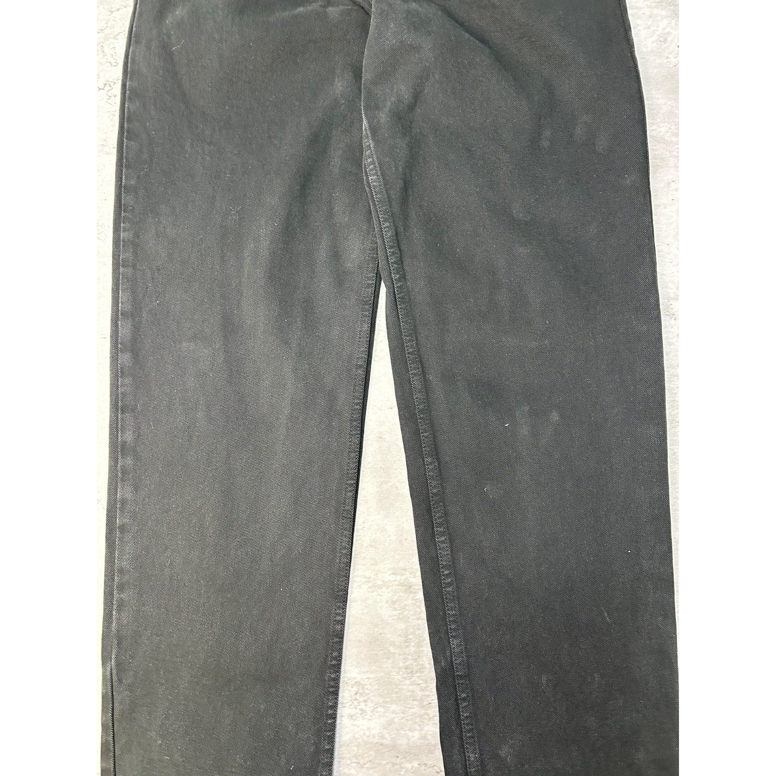 Vintage 90s Calvin Klein Tapered Leg Black Denim Pants Size 32