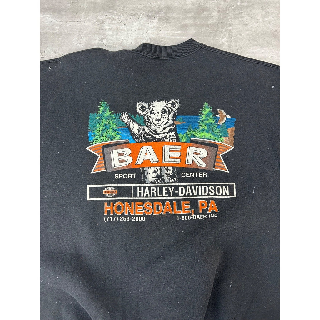 Vintage 1991 Harley Davidson Legends Live Where Legends Roam Sweatshirt Size XL