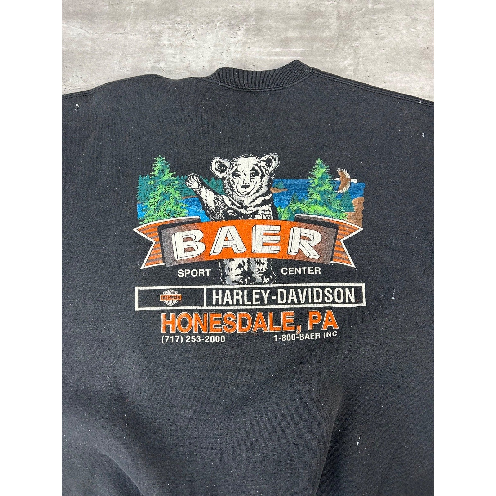 Vintage 1991 Harley Davidson Legends Live Where Legends Roam Sweatshirt Size XL