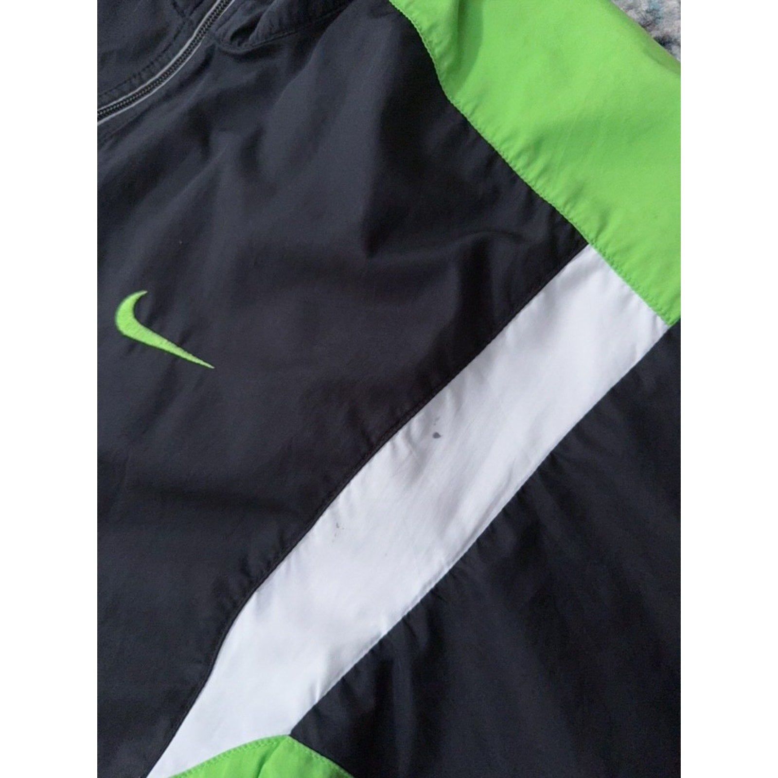 Vintage Nike Embroidered Mini Swoosh Full Zip Windbreaker Jacket Size Large