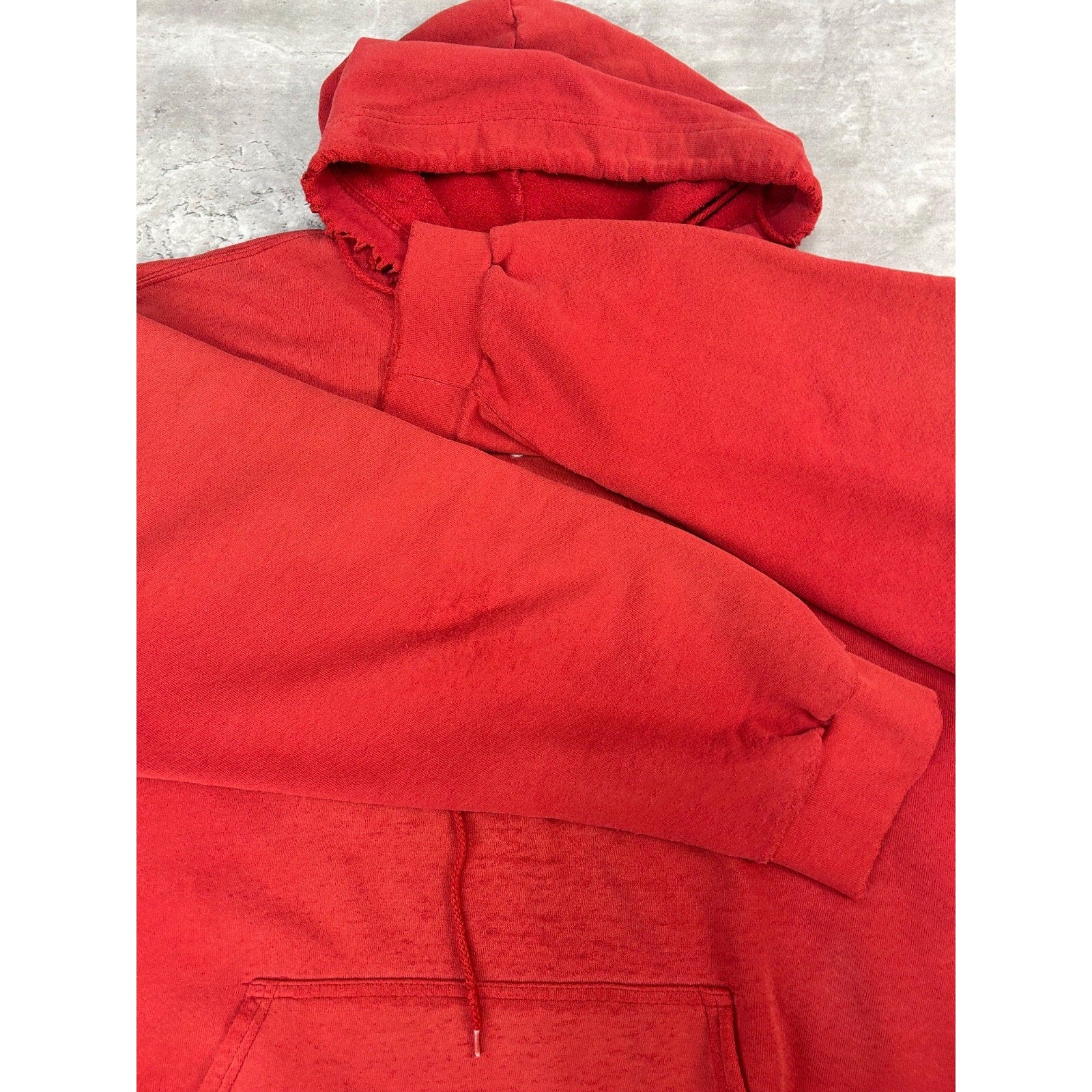 Vintage 2000s Nike Embroidered Middle Swoosh Hooded Red Sweatshirt Size 2XL
