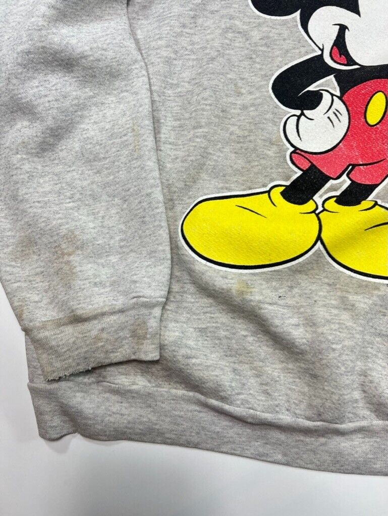 Vintage 90s Disney Mickey Mouse Big Character Graphic Sweatshirt Size Large