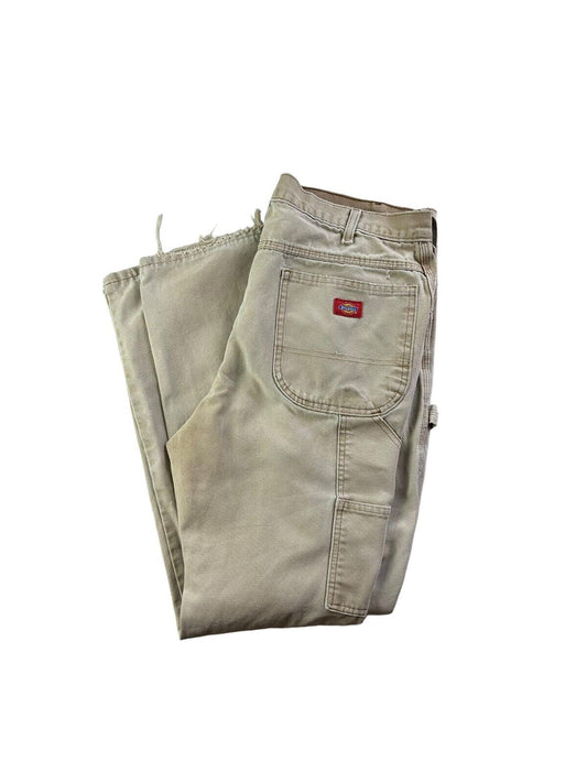 Vintage 90s Dickies Canvas Workwear Carpenter Pants Size 36 Beige