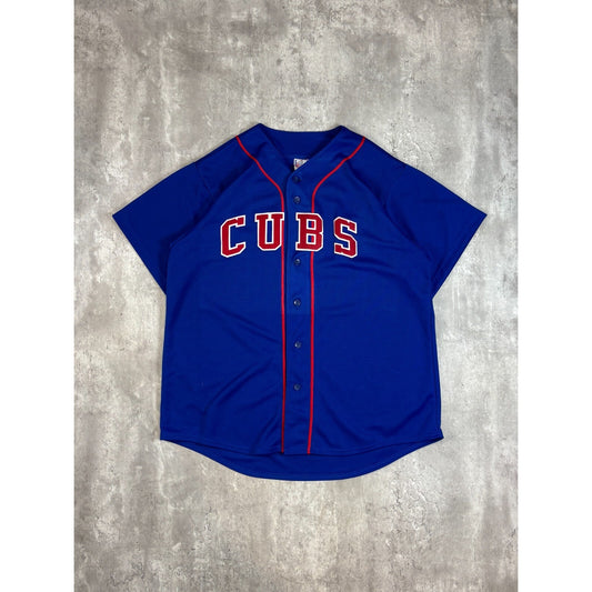 Vintage 90s Chicago Cubs MLB Embroidered Baseball Jersey Size XL Blue