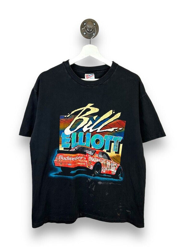 Vintage 1994 Bill Elliot #11 Budweiser Nascar Racing Graphic T-Shirt Size Large