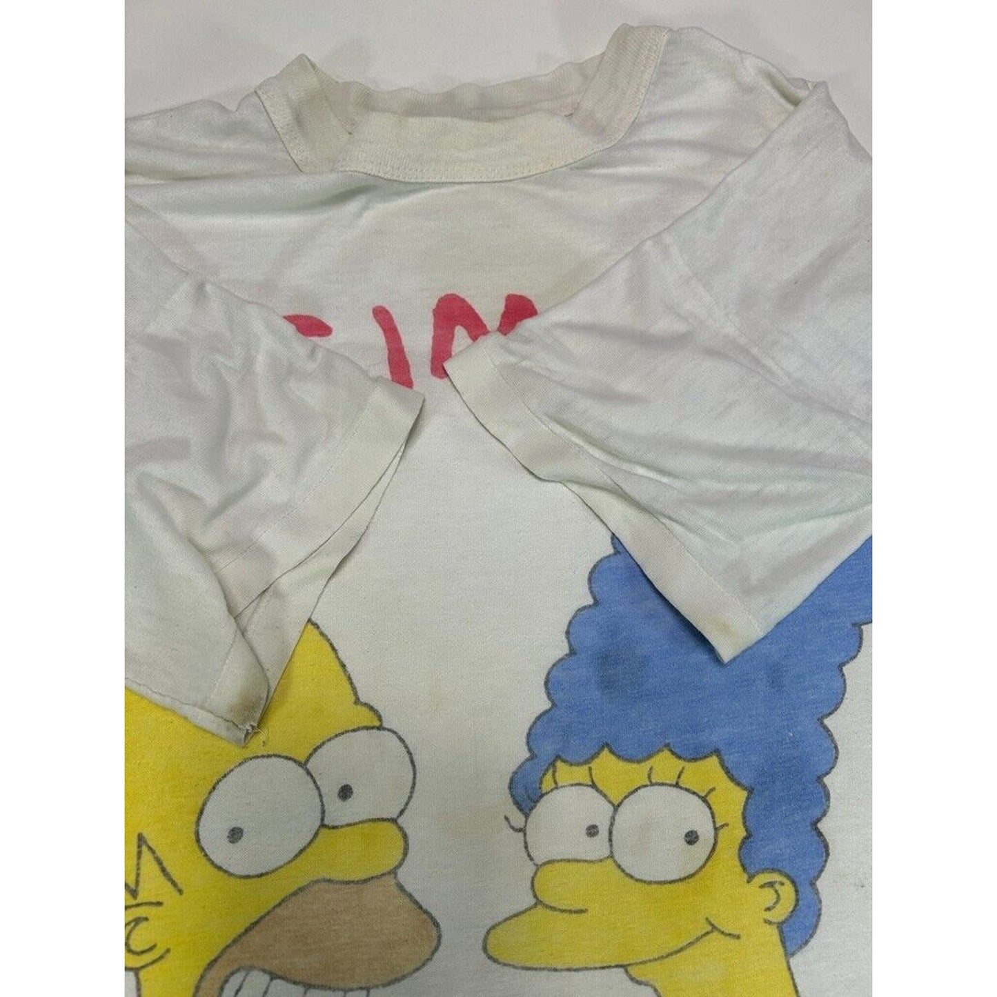 Vintage 1998 The Simpsons Cartoon Big Graphic Promo T-Shirt Size XL