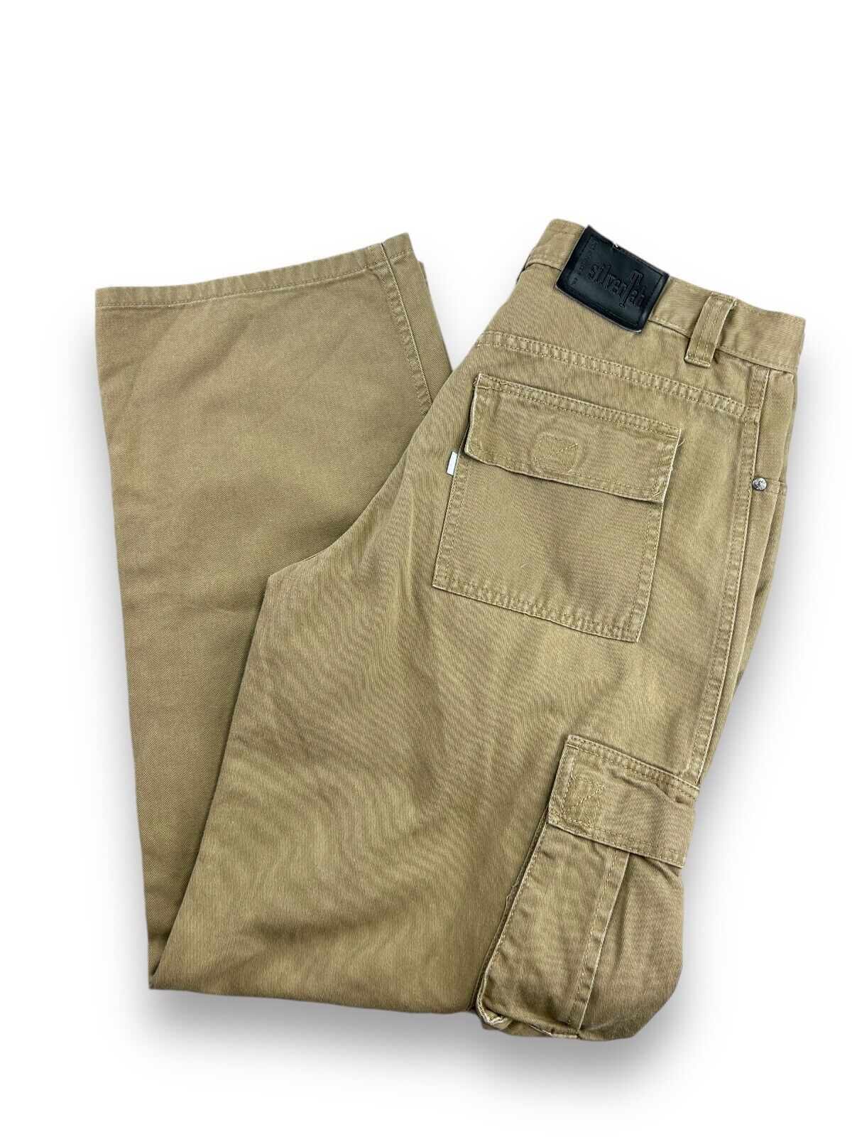 Vintage 90s Levi's Silvertab Khakis Relaxed Fit Cargo Pants Size 35