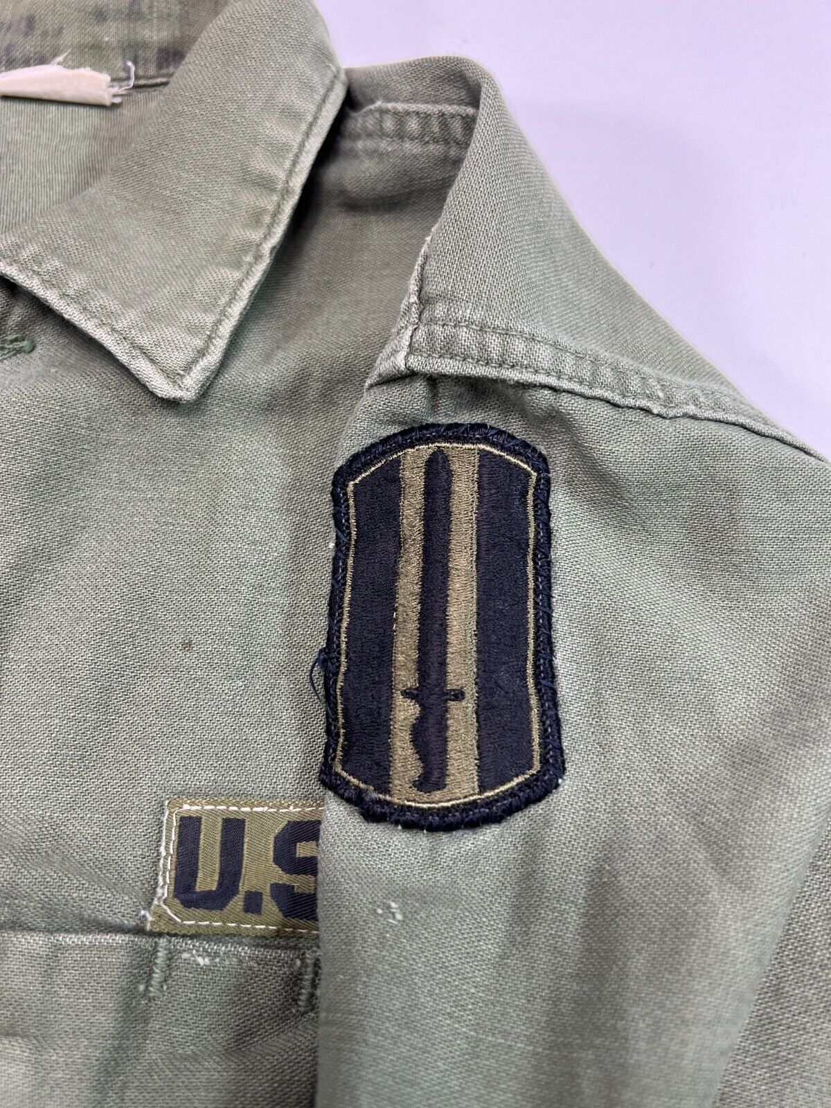 Vintage 80s/90s US Army Military Issue Double Pocket Button Up Shirt Size Large