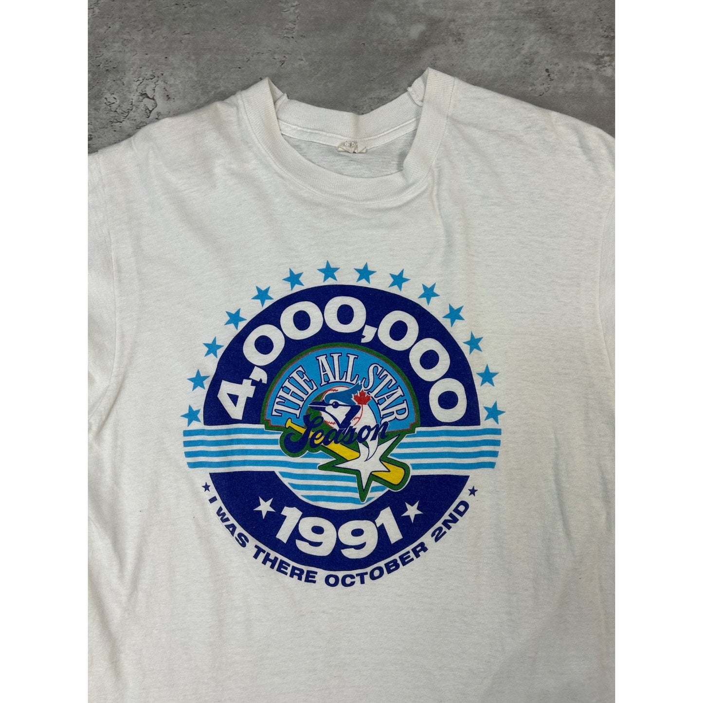 Vintage 1991 Blue Jays MLB I Was There October 2nd Baseball T-Shirt Size XL