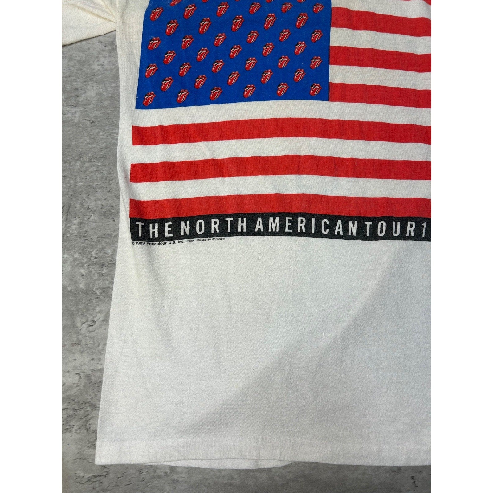 1989 The Rolling Stones North American Tour Rock Music Band T-Shirt Size Medium