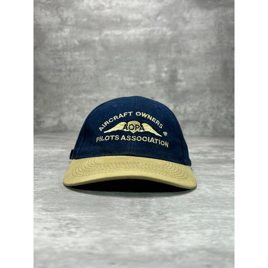 Vintage Aircraft Owners Pilots Association Embroidered Strapback Hat OSFA