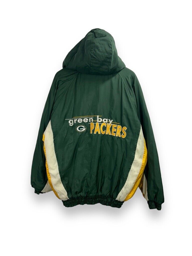 Vintage 90s Green Bay Packers NFL Embroidered Insulated Full Zip Jacket Size XL