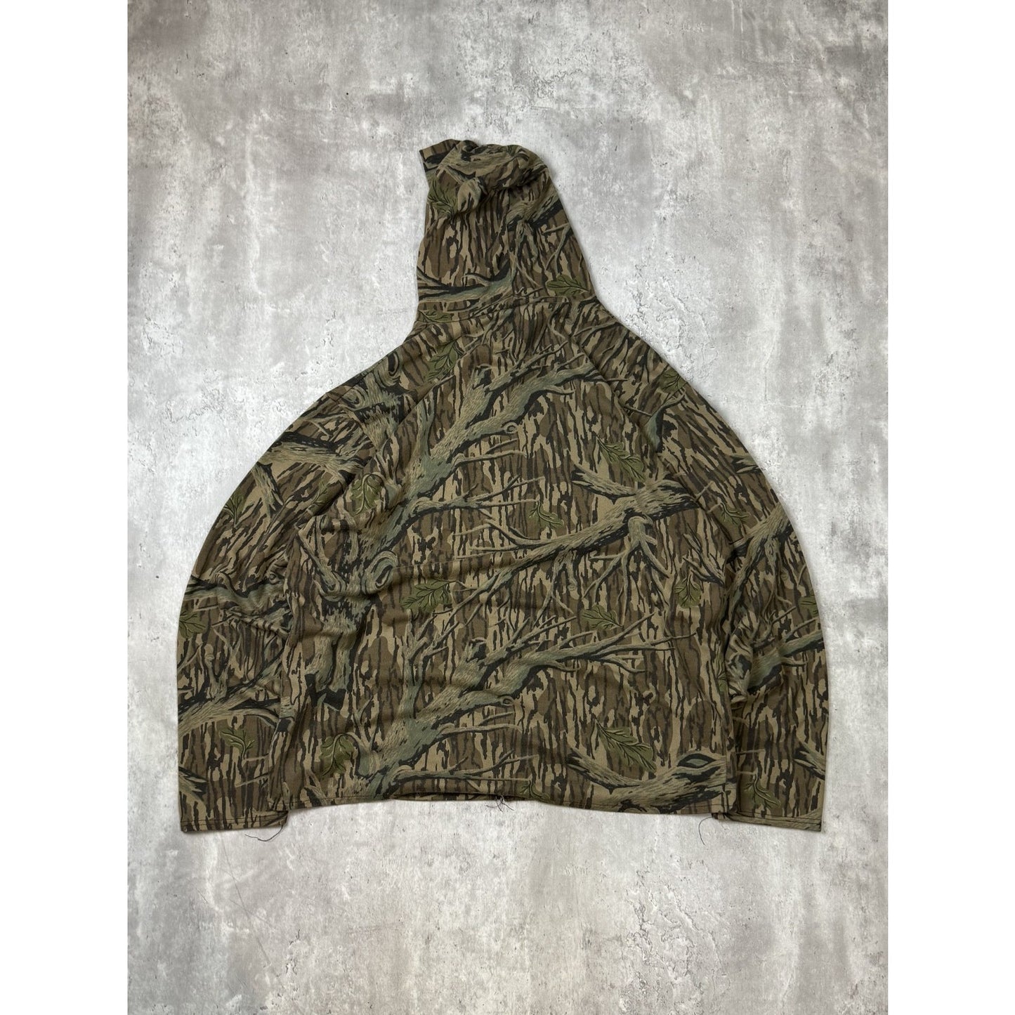Vintage 80s/90s Muleskin Tree Camo Hunting Full Zip Hooded Sweatshirt Size XL