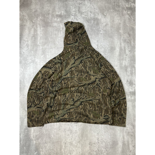 Vintage 80s/90s Muleskin Tree Camo Hunting Full Zip Hooded Sweatshirt Size XL
