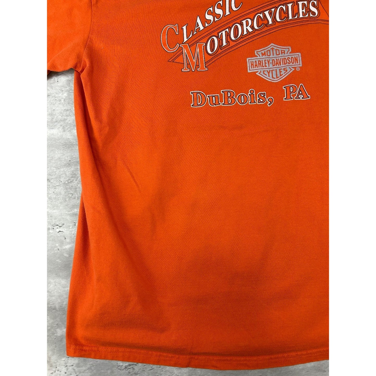 Harley Davidson Bad To The Chrome Motorcycle T-Shirt Size XL Orange