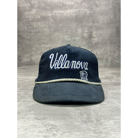 Vintage 90s Villanova Wildcats NCAA Embroidered Corduroy Snapback Hat OSFA