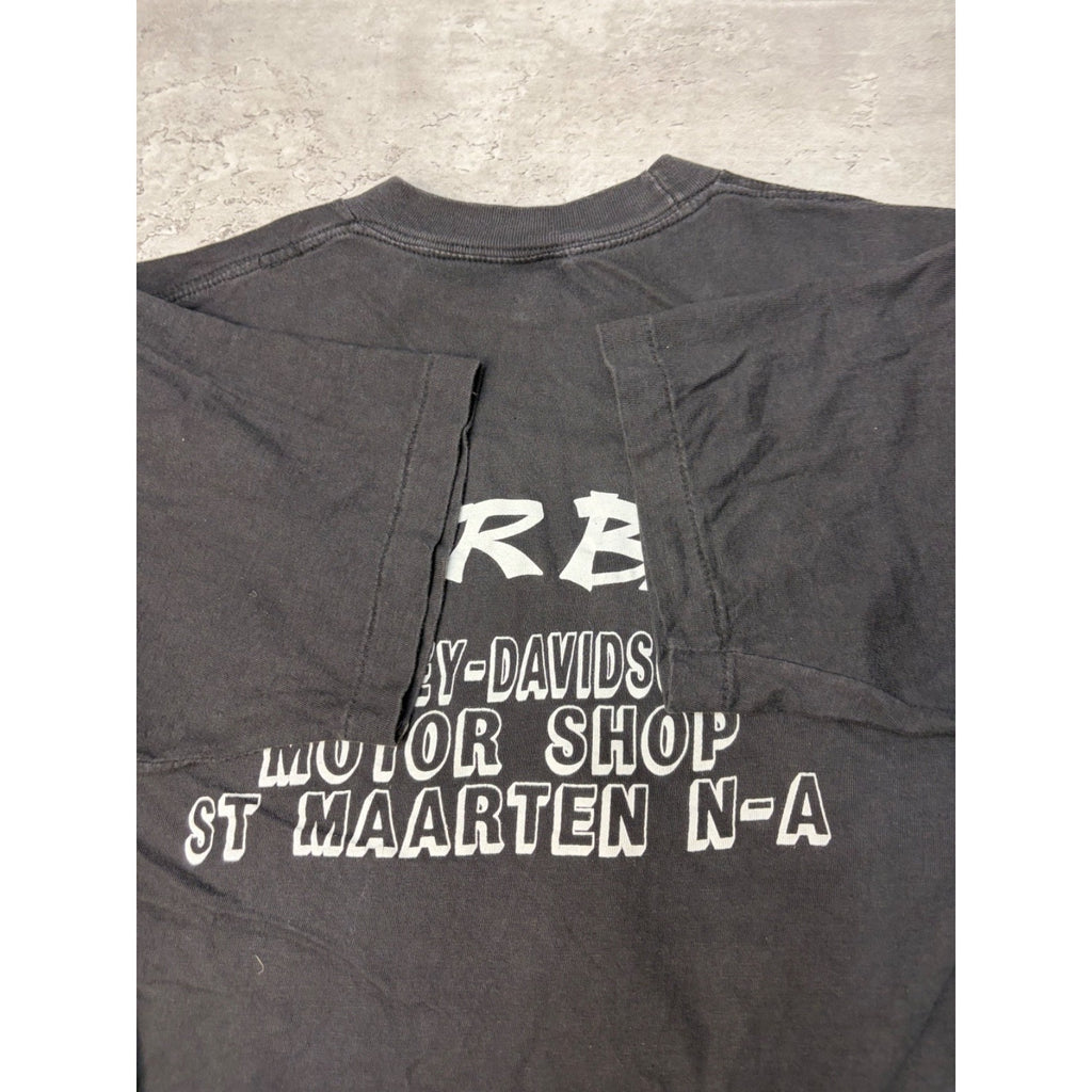 Vintage 90s Harley Davidson Classic Logo Graphic Black T-Shirt Size XL