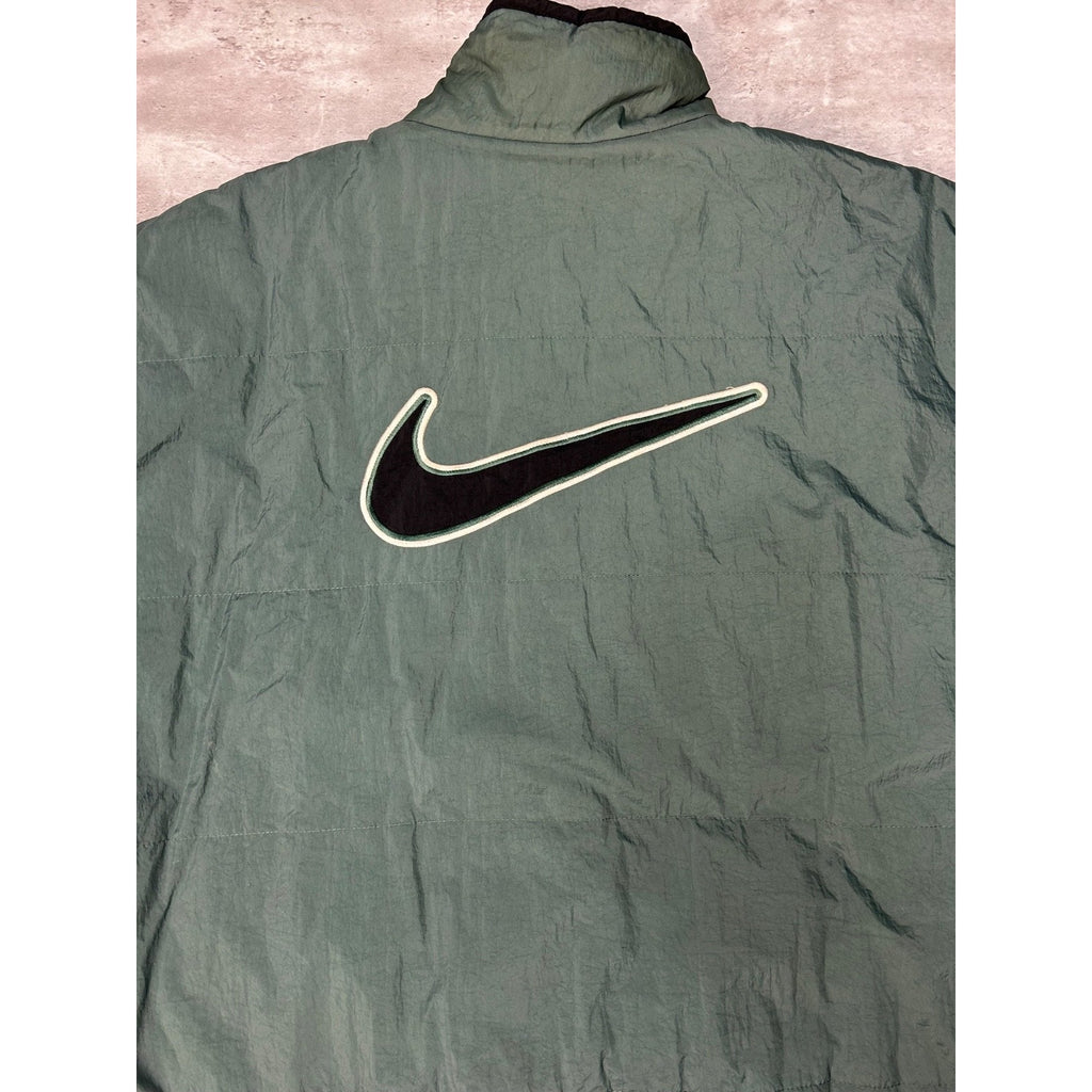 Vintage 90s Nike Embroidered Spellout Reversible Insulated Jacket Size XL
