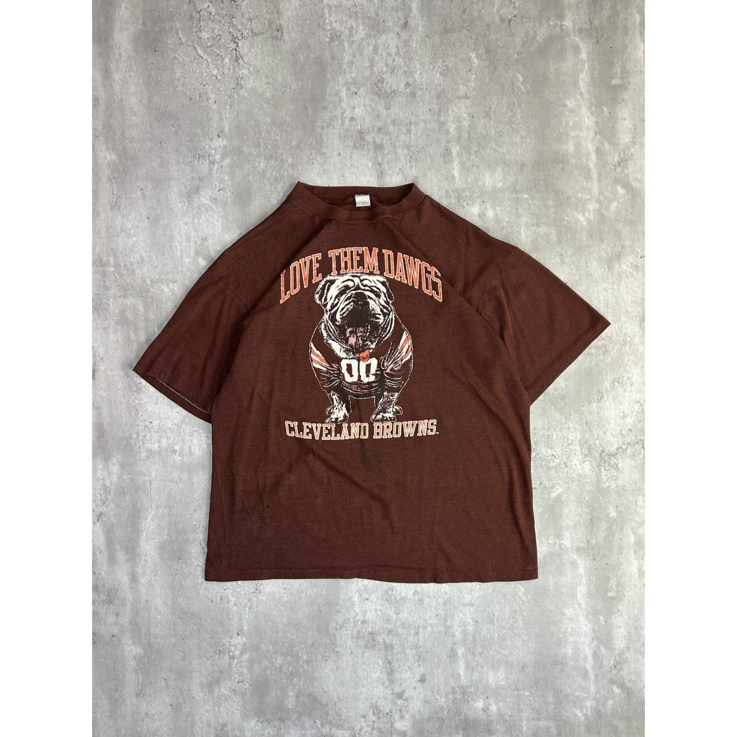 Vintage 90s Cleveland Browns NFL Love Them Dawgs Football T-Shirt Size Large