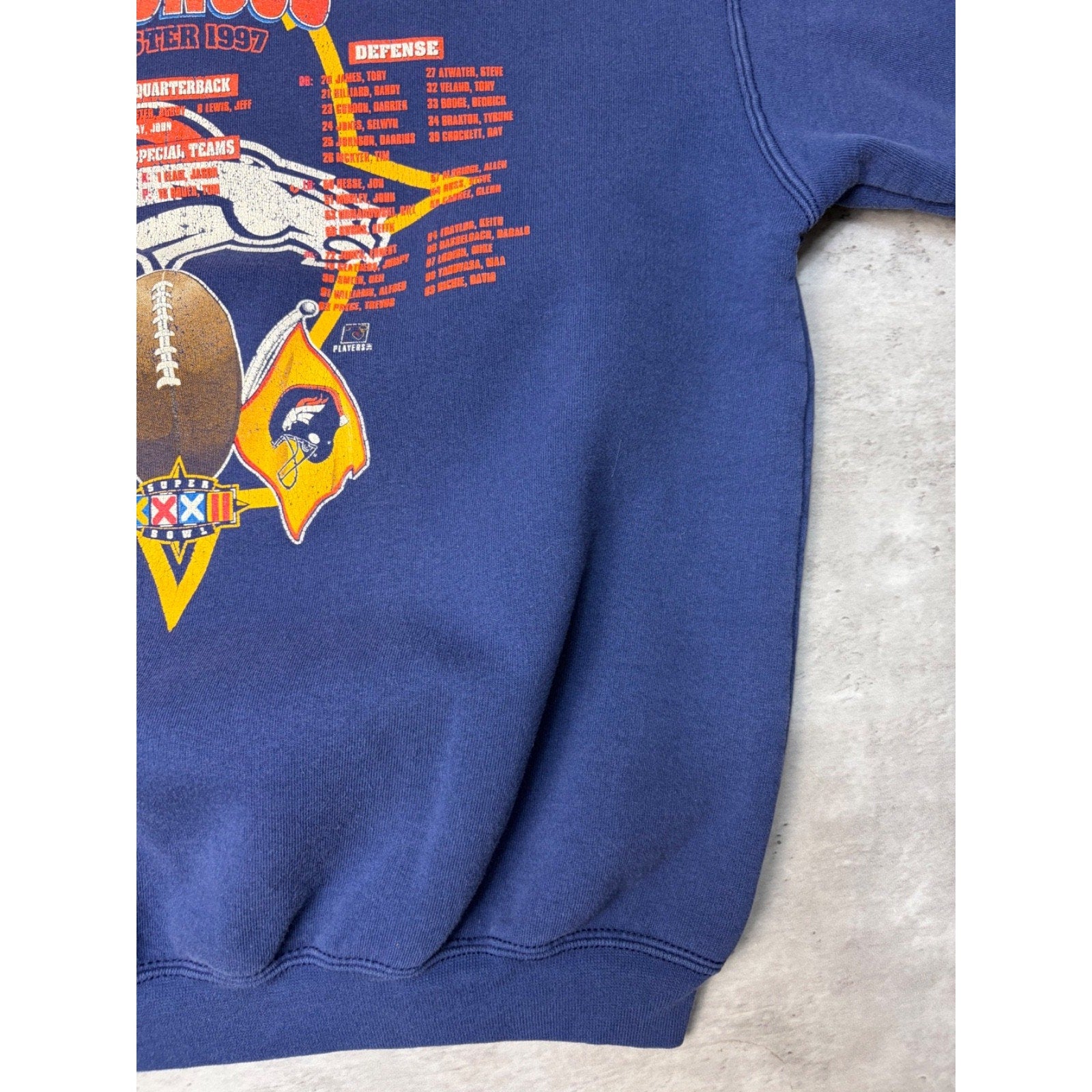 Vintage 1997 Denver Broncos NFL Super Bowl XXXII Sweatshirt Size Large