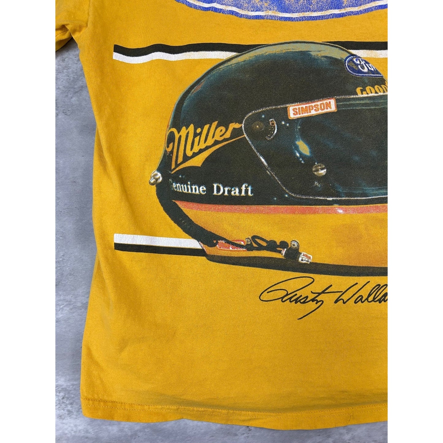 Vintage Rusty Wallace #2 Miller Racing Nascar All Over Print T-Shirt Size Large
