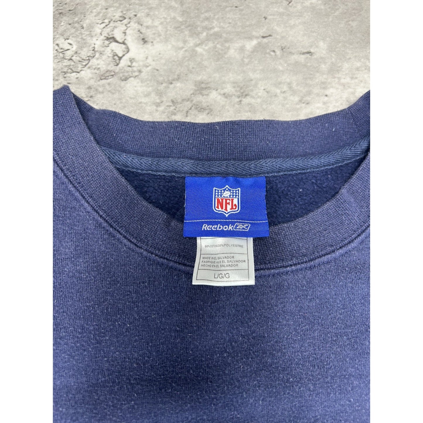 Vintage Tennessee Titans NFL Embroidered Logo Reebok Football Sweatshirt Large