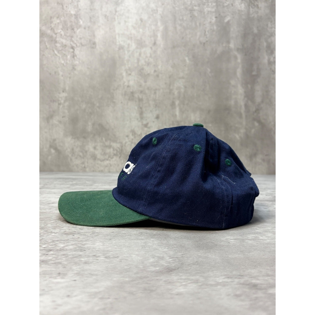 Vintage Adidas Soccer Embroidered Spellout Logo Strapback Hat OSFA