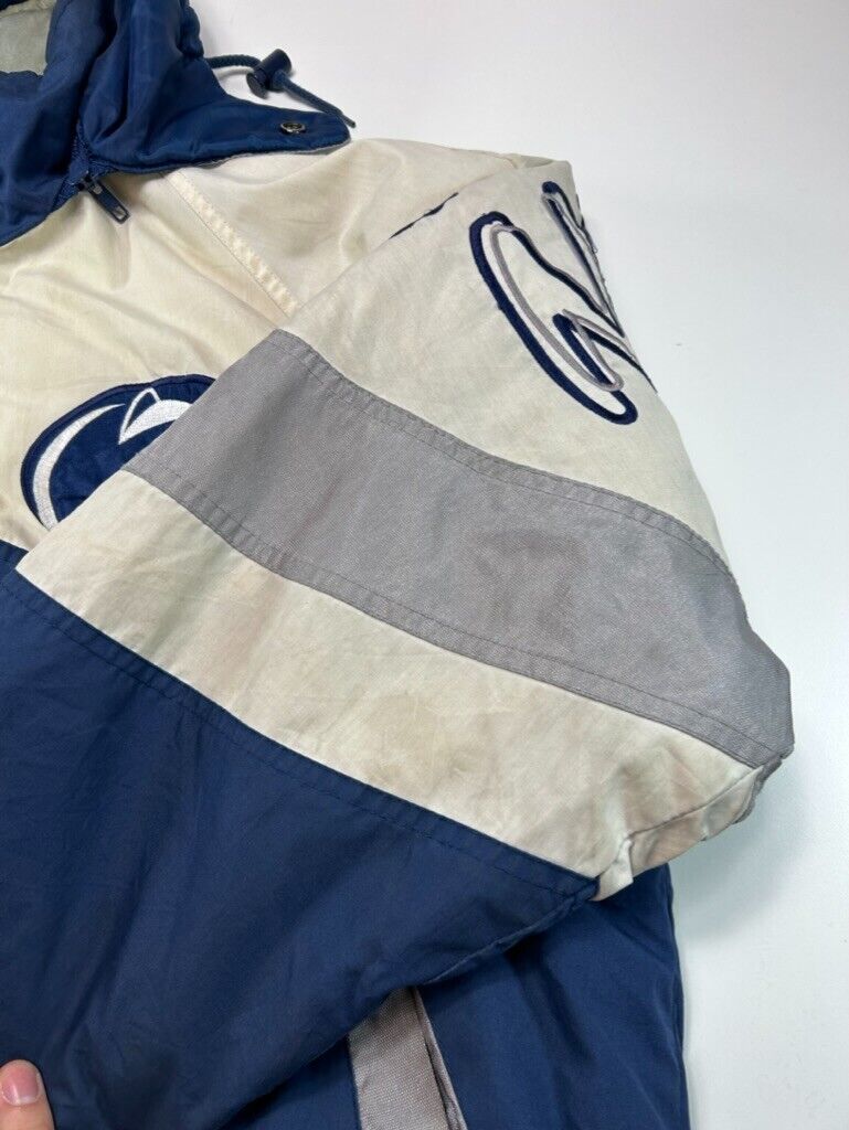 Vintage 90s Penn State NCAA Embroidered Insulated Full Zip Jacket Size Small