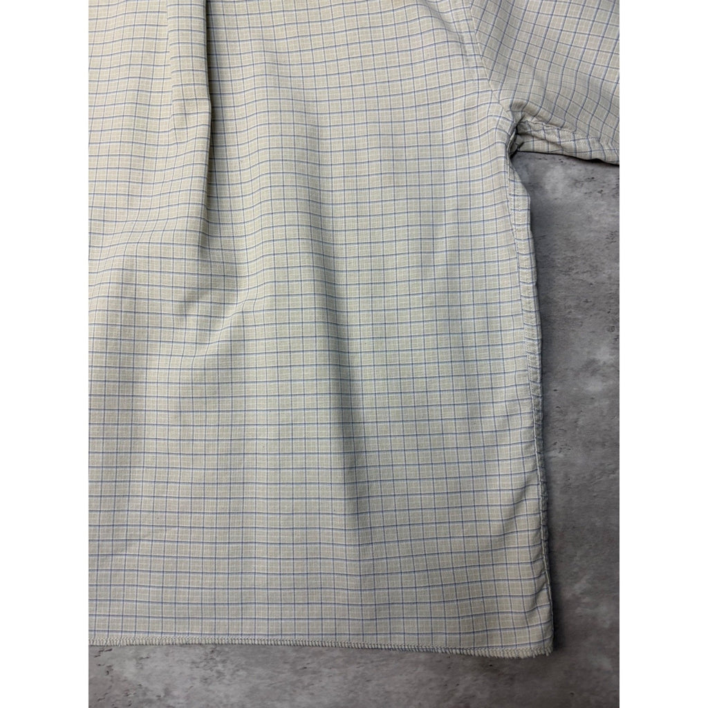 Vintage Croft & Barrow Single Pocket Plaid Cropped Button Up Shirt Size Medium