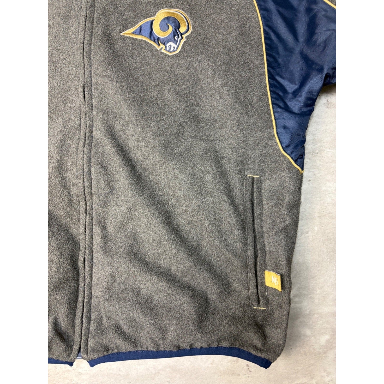 Vintage St Louis Rams NFL Reversible Windbreaker Jacket Size Medium
