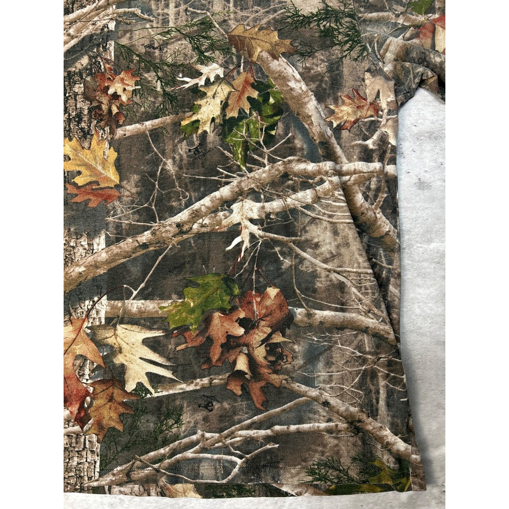 Vintage Red Head Tree Camo Hunting T-Shirt Size XL