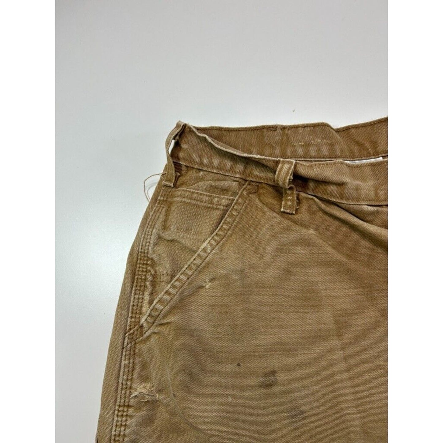 Vintage Carhartt Dungaree Fit Canvas Workwear Carpenter Pants Size 34 B11 BRN