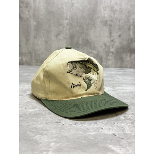 Vintage 90s Al Agnew Embroidered Bass Fishing Snapback Hat OSFA