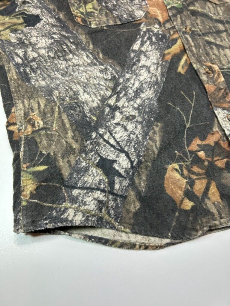 Vintage Woolrich Mossy Oak Breakup Tree Camo Hunting Button Up Shirt Size XL