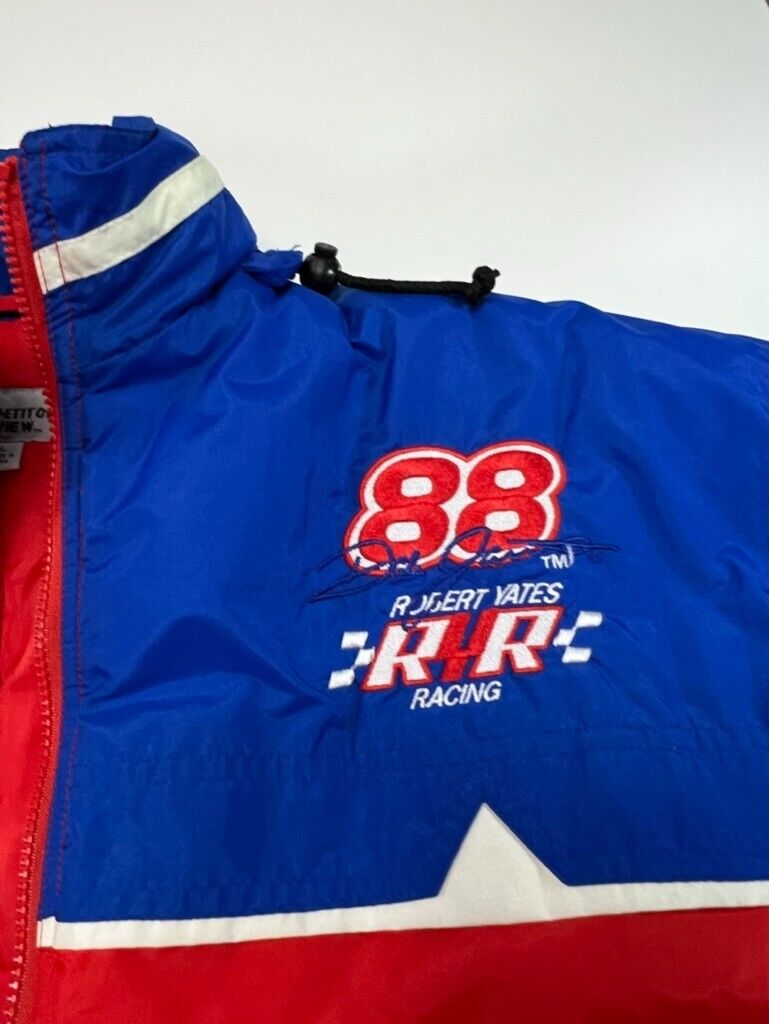 Vintage 90s Dale Jarrett #88 Nascar RYR Racing Insulated Jacket Size Large