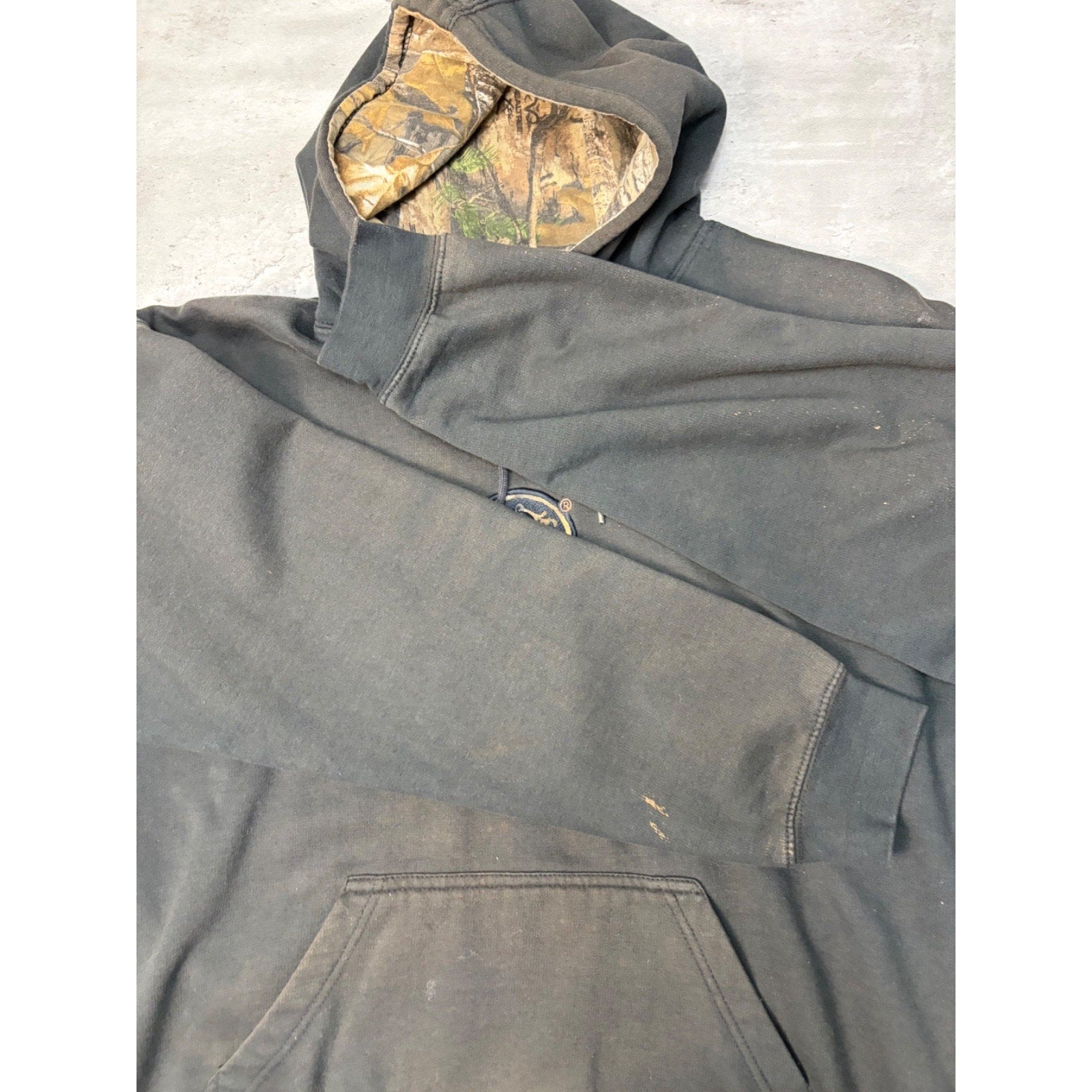 Vintage Smith & Wesson Realtree Xtra Spellout Logo Hooded Sweatshirt Size Large