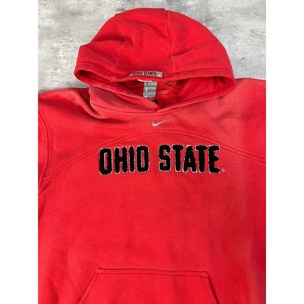 Vintage Ohio State Buckeyes NCAA Nike Middle Swoosh Hooded Sweatshirt YOUTH S