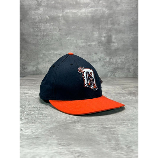 Vintage 90s Detroit Tigers MLB Embroidered Logo Baseball Snapback Hat OSFA