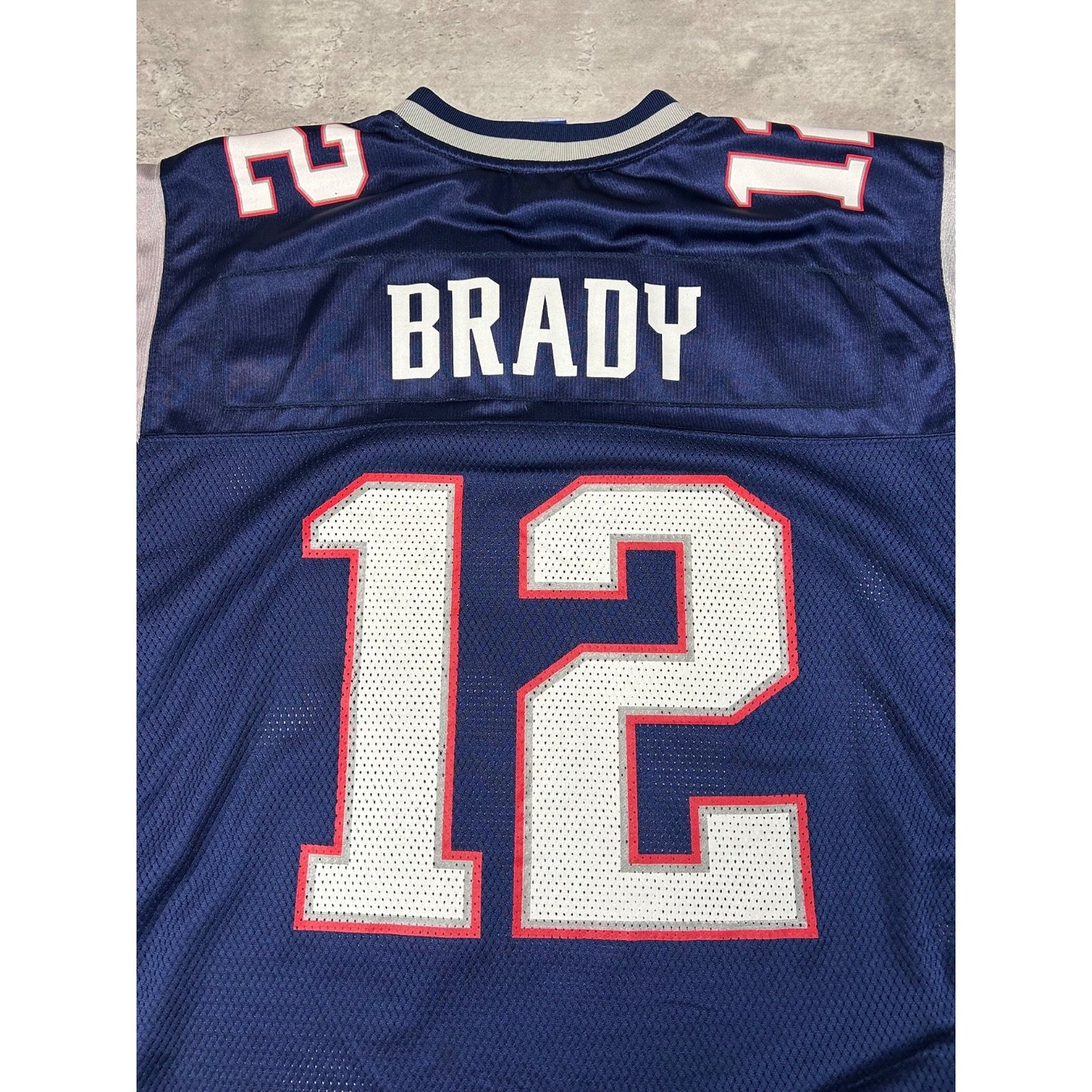 Vintage Tom Brady #12 New England Patriots NFL Reebok Football Jersey Size Large
