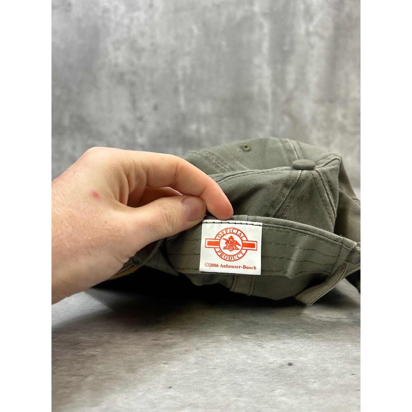 Vintage Budweiser Outdoors Embroidered Logo Beer Promo Strapback Hat OSFA