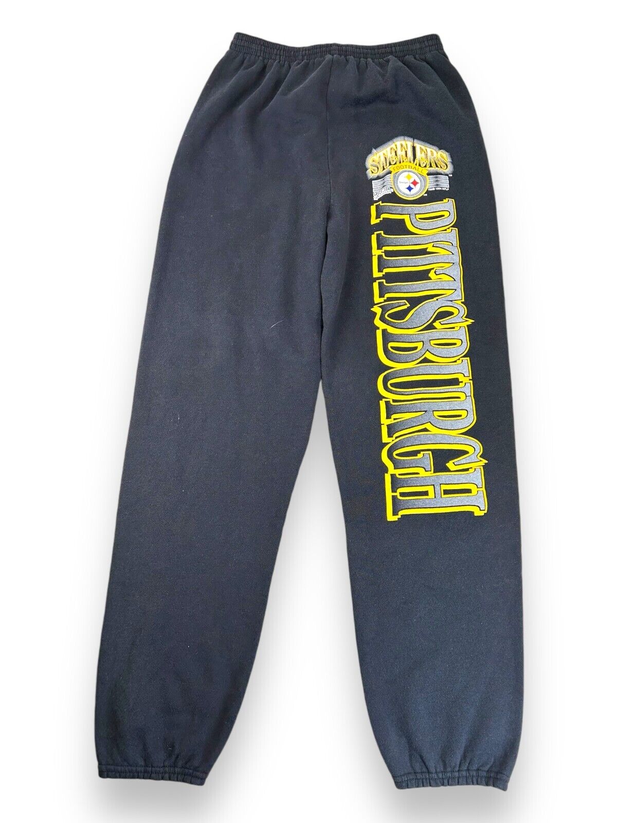 Vintage 1994 Pittsburgh Steelers NFL Graphic Spellout Sweat Pants Size Large 90s