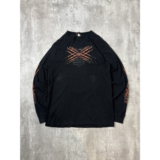 Vintage Harley Davidson Motorcycles Classic Logo Long Sleeve T-Shirt Size Large