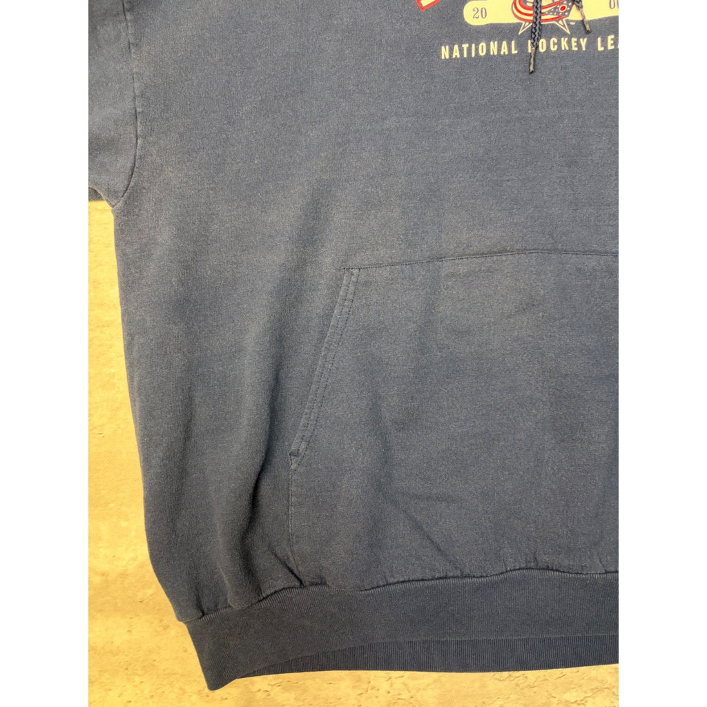 Vintage 2000 Columbus Blue Jackets NHL Hooded Sweatshirt Size 2XL